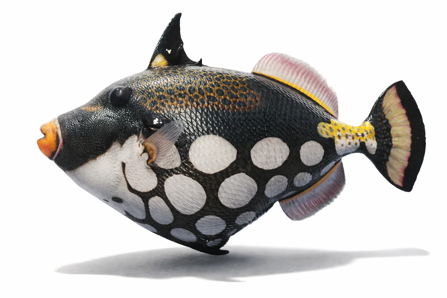 木彫魚※カラフルなモンガラカワハギ モンガラカワハギ｜またお前か！沖縄でめっちゃ釣れるカワハギ｜特徴
